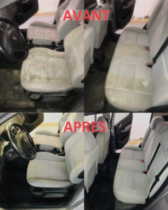 Photo de galerie - Je vous propose mes services de nettoyage intérieur des véhicules Je vous propose aussi la location d’une shampouineuse