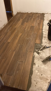 Photo de galerie - Pose de carrelage 