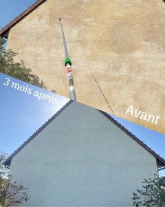 Photo de galerie - Voici une photo de l’avant et de l’après, 3 mois après l’application du traitement Dalep 2100. Le produit continue à agir, ce n’est pas encore le résultat final.