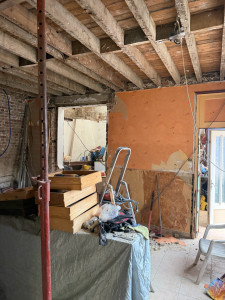 Photo de galerie - Ouverture de murs porteur avec pose d’ipn