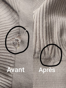 Photo de galerie - Réparation pull 