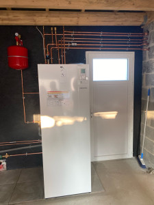 Photo de galerie - Pose d’une pompe à chaleur Atlantic 