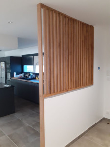 Photo de galerie - Claustra en chêne massif. 