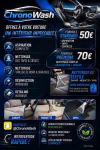 Photo de galerie - Service de nettoyage voiture et textile 