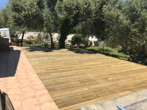 Photo de galerie - Terrasse sur pilotis en pin classe IV