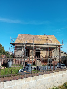 Photo de galerie - Toiture tuiles plates + nettoyage 