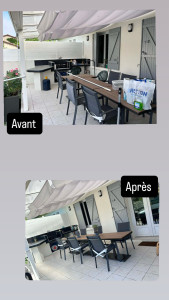 Photo de galerie - Nettoyage terrasse 