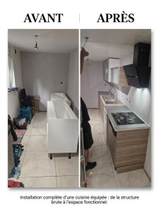 Photo de galerie - Pose cuisine brico dépôt. 