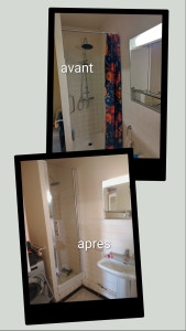 Photo de galerie - Pose d une porte de douche