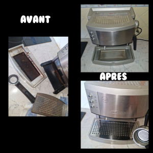 Photo de galerie - Cafetière avant/après