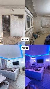 Photo de galerie - Rénovation complète du salon.
