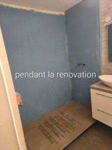 Photo de galerie - Pendant la rénovation du même salle d'eau 
