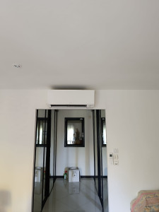 Photo de galerie - Dépose et repose d'un tri-split en lieux et place.