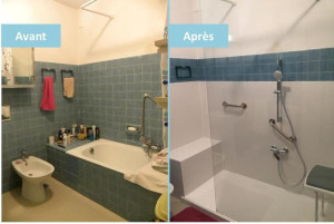 Photo de galerie - Rénovation salle de bain avant après 