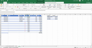 Photo de galerie - Création d'un tableau excel pour suivi de prestations, avec liste déroulante et formules