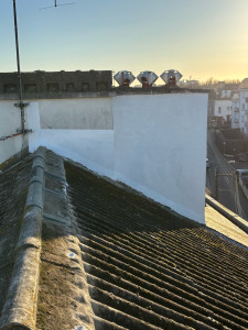 Photo de galerie - Reprise fissure maçonnerie et patch peinture 