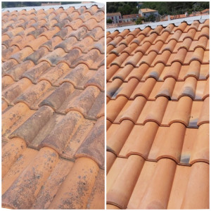 Photo de galerie - Bonjour, voici la réalisation de nettoyage de toiture