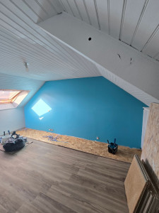 Photo de galerie - - pose parquet 
- doublage cloison
- peinture 