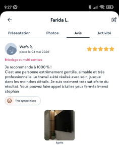 Photo de galerie - Fixer TV au mur chez Wafa