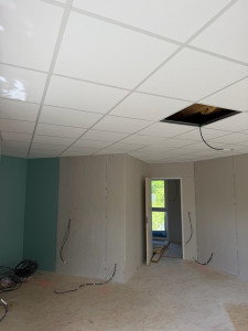 Photo de galerie - Confection de cloison - doublage - faux plafond dalle 