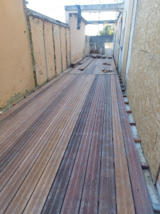 Photo de galerie - Pose de terrasse en bois exotique 