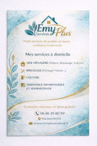 Photo de galerie - Ménage, repassage, couture, aide informatique et administratif.
crédit d'impôt ok.