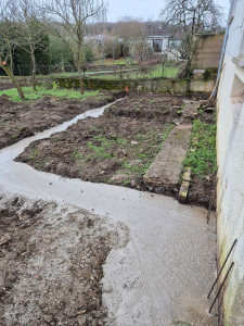 Photo de galerie - Terrassement, fondation pour futur terrasse, hourdis