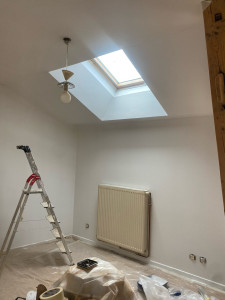 Photo de galerie - Réfection ébrasement velux suite dégâts des eaux 
