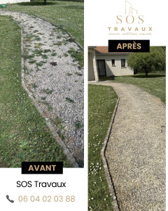 Photo de galerie - Entretien et désherbage, d’une allée en gravier