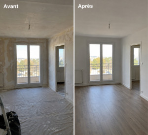 Photo de galerie - Voici le avant après d un appartement f3