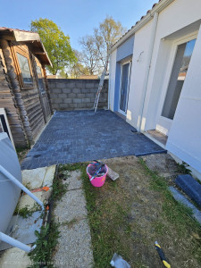 Photo de galerie - Création terrasse pavés