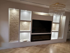 Photo de galerie - Meuble de télé sur mesure 