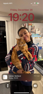 Photo de galerie - Mon chat Freddy et moi à Noel 