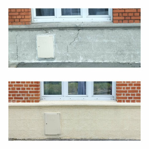Photo de galerie - Peinture sous bassement facade