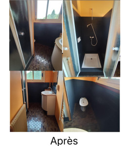 Photo de galerie - Faïence repeinte complètement 