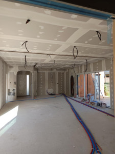 Photo de galerie - Construction neuve : pose de placo, cloisons, doublages, plafonds et isolation avec finitions de qualité.