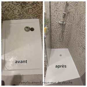 Photo de galerie - Remplacement receveur de douche