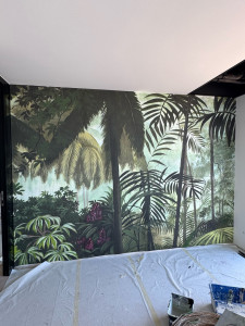 Photo de galerie - Pose de papier peint panoramique 