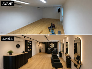 Photo de galerie - Rénovation d’un Salon de coiffure de À à Z 