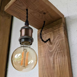 Photo de galerie - Applique bois intérieur ou extérieur 