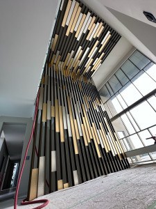 Photo de galerie - Garde corps escalier tout hauteur du sol avec retour au plafond 