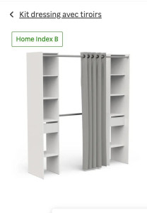 Photo de galerie - Un dressing de chez Leroy Merlin monté 