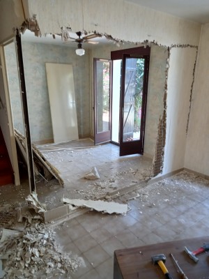 Photo de galerie - Rénovation d' une maison avec abattage cloison chambre salle à manger pour plus de volume