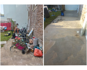 Photo de galerie - Gros trie et rangement d'un jardin + gros nettoyage au karcher réalisé 