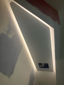 Photo de galerie - Faux plaf à éclairage indirect, 4000K sur variateur 