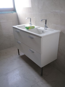 Photo de galerie - Pose de double vasque .