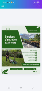 Photo de galerie - Je vous propose mes services pour réaliser tous travaux extérieurs.