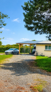 Photo de galerie - Carport bois, toiture bac acier