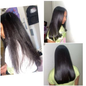 Photo de galerie - Coupés et cheveux lisse .