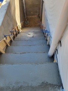 Photo de galerie - Réalisation d'un escalier en béton 